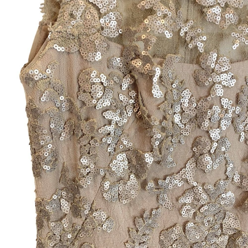Tadashi Shoji Illusion Sequin Lace Sleeveless Dress - Women's 2 - Picture 6 of 6